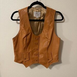 Vintage Karen Silton Suede Tan Vest